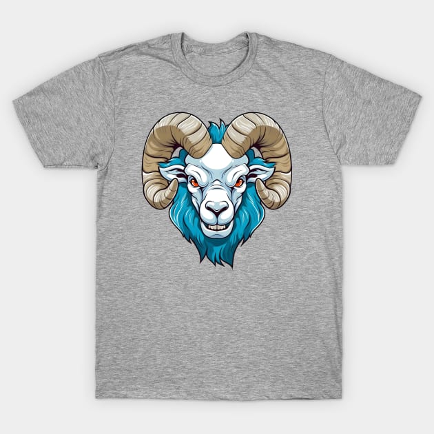 Ice ram, white and blue T-Shirt by Clearmind Arts